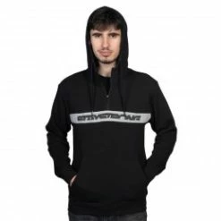 Marque Sweat Staystrong Cut Stripe 1/4 Zip Black/Grey